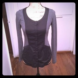 Theory Button front fitted tunic